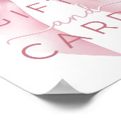 Roze Coquette Bow Baby shower Gifts & Kaarten Sign Poster (Hoek)