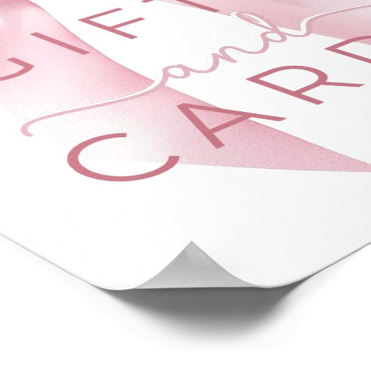 Roze Coquette Bow Baby shower Gifts & Kaarten Sign Poster (Hoek)