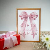 Roze Coquette Bow Baby shower Gifts & Kaarten Sign Poster