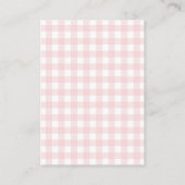 Roze Coquette Bow Baby shower Luier Raffle Ticket Informatiekaartje (Achterkant)