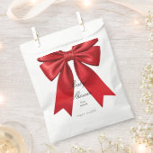 Roze Coquette Bow Baby shower Meisje Favoriete Tas Bedankzakje (Geknipt)