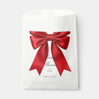 Roze Coquette Bow Baby shower Meisje Favoriete Tas Bedankzakje