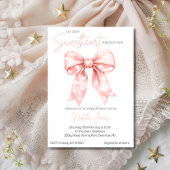Roze Coquette Bow Baby shower Meisje Kaart