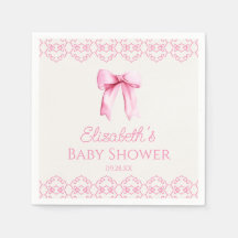 Roze Coquette Bow Baby shower