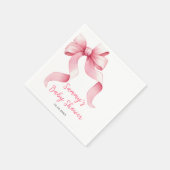 Roze Coquette Bow Baby shower Servet (Hoek)