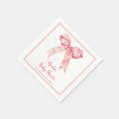 Roze Coquette Bow Baby shower Servet (Hoek)