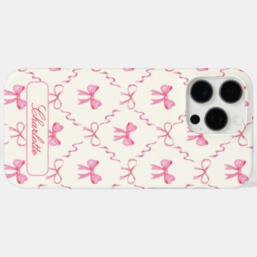 Roze Coquette Bow Case-Mate iPhone Case (Achterkant (horizontaal))
