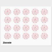 Roze Coquette Bow Cherry Baby shower Sticker (Vel)