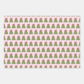 Roze Coquette Bow Christmas Tree Wrapping Paper (Voorkant)