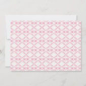 Roze Coquette Bow Custom Afbeelding Verjaardagsfee Bedankkaart (Achterkant)