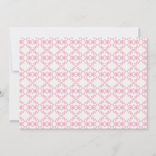 Roze Coquette Bow Custom Afbeelding Verjaardagsfee Bedankkaart (Achterkant)