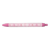Roze Coquette Bow dambord Blauwe Inkt Pen (Voorkant)
