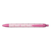 Roze Coquette Bow dambord Blauwe Inkt Pen (Achterkant)