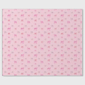 Roze Coquette Bow dambord Cadeaupapier (Vlak)