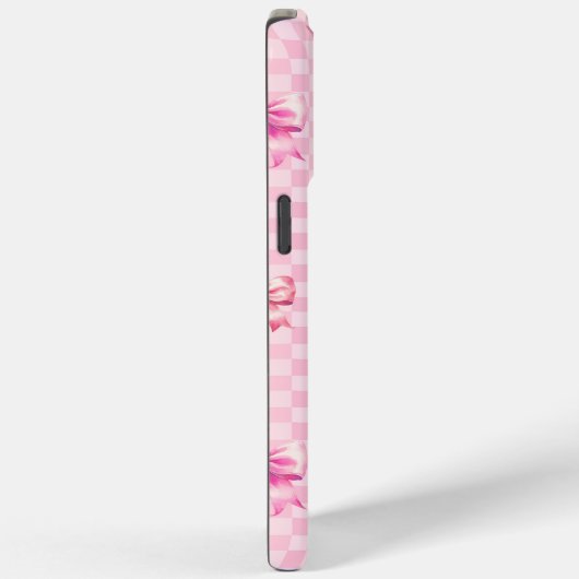 Roze Coquette Bow dambord Case-Mate iPhone Case (Achterkant / Rechts)