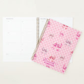 Roze Coquette Bow dambord Planner (Display)