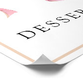 Roze Coquette Bow Desserts Sign Poster (Hoek)