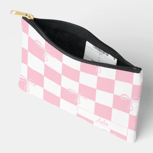 Roze Coquette Bow Esthetisch Gepersonaliseerd geru Etui (Open)