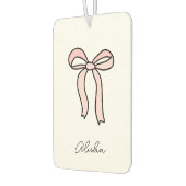 Roze Coquette Bow Gepersonaliseerde Auto Luchtverf Luchtverfrisser (Links)