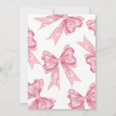 Roze Coquette Bow Ghosts Little boo 2e verjaardag Kaart (Achterkant)