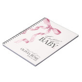 Roze Coquette Bow Meisje Baby Gift Mijn Eerste Jaa Notitieboek (Linkerzijde)