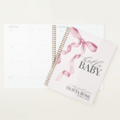 Roze Coquette Bow Meisje Baby Gift Mijn Eerste Jaa Planner (Display)