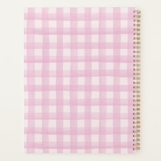 Roze Coquette Bow Meisje Baby Gift Mijn Eerste Jaa Planner (Achterkant)