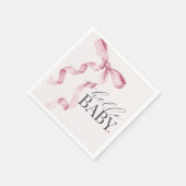 Roze Coquette Bow Meisje Baby shower Decor Servet (Hoek)