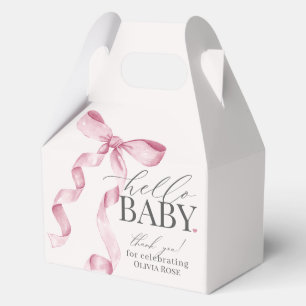 Roze Coquette Bow Meisje Baby shower Gift Bedankdoosjes