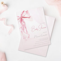 Roze Coquette Bow Meisje Baby shower