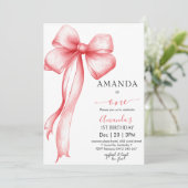 Roze Coquette Bow meisje Verjaardag Kaart (Staand voorkant)