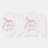 Roze Coquette Bow Meisje Verjaardagsfeestgeschenk Bedankdoosjes (Ongevouwen)