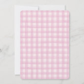 Roze Coquette Bow Meisje Verjaardagsfeestuitnodigi (Achterkant)