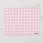 Roze Coquette Bow Meisje Verjaardagsfeestuitnodigi Briefkaart (Achterkant)