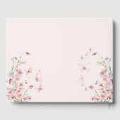 Roze Coquette Bow Parels Quinceañera Verjaardag Gastenboek (Achterkant)