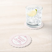 Roze Coquette Bow Pastel Vrijgezellenfeest Brunch Kartonnen Onderzetters (Insitu)