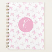 Roze Coquette Bow Personaliseer Planner (Voorkant)