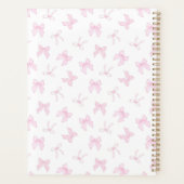 Roze Coquette Bow Personaliseer Planner (Achterkant)