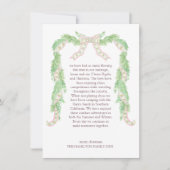 Roze Coquette Bow Preppy Notenkraker Kerstmis Feestdagenkaart (Voorkant)