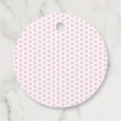 Roze Coquette Bow Ribbon Toile de Jouy Baby shower Bedankjes Labels (Achterkant)
