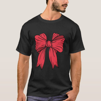 Roze Coquette Bow Rode Harten Kind Meisje Vrouwen T-shirt