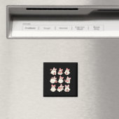 Roze Coquette Bow Schattigee Ghost Halloween Spook Magneet (Insitu (Vaatwasser))