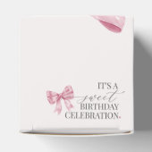 Roze Coquette Bow Sweet 16 Verjaardagsfeestgeschen Bedankdoosjes (Bovenkant)