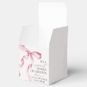 Roze Coquette Bow Sweet 16 Verjaardagsfeestgeschen Bedankdoosjes (Geopend)