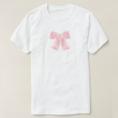 Roze Coquette Bow T-shirt (Design voorkant)