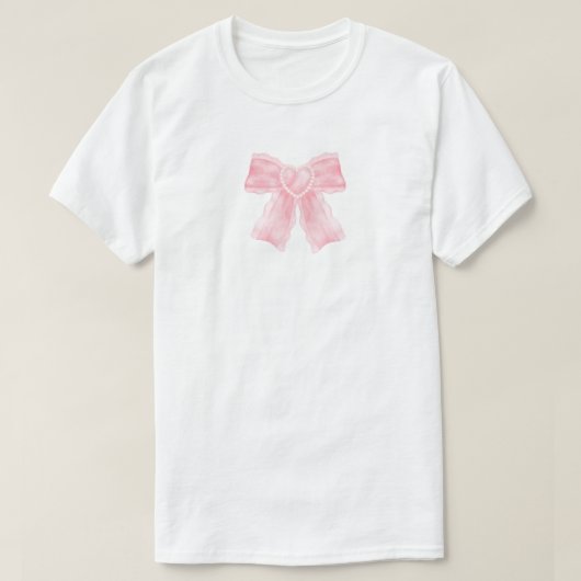 Roze Coquette Bow T-shirt (Design voorkant)