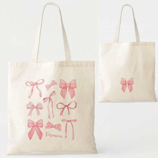 Roze Coquette Bow Trendy Vrouwelijk Meisje Estheti Tote Bag