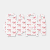 Roze Coquette Bow Vrijgezellenfeest Bedankdoosjes (Uitgevouwen)