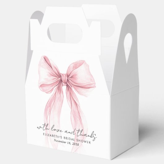 Roze Coquette Bow Vrijgezellenfeest Bedankt Bedankdoosjes (Geopend)