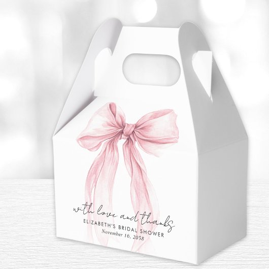 Roze Coquette Bow Vrijgezellenfeest Bedankt Bedankdoosjes